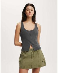 Cotton On - Button Through Tank - Lyst