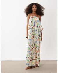 ASOS - Double Layer Strapless Jumpsuit - Lyst