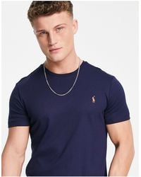 Polo Ralph Lauren - T-shirt en coton pima avec logo emblématique - Lyst