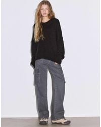 Stradivarius - Strickpullover mit rundhalsausschnitt - Lyst