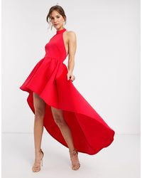 true violet high low maxi dress