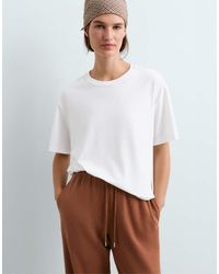 Oysho - Boxy Short Sleeve Cotton Blend T-shirt - Lyst