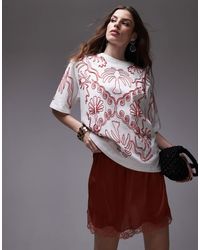 TOPSHOP - – premium – oversize-t-shirt - Lyst
