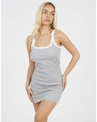 Brave Soul - Cotton Jersey Contrast Piping Bodycon Mini Dress - Lyst