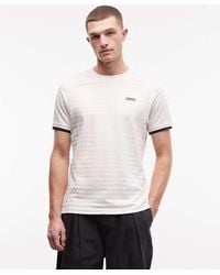Barbour - Langston Jacquard Tipped Cuff Logo T-shirt - Lyst