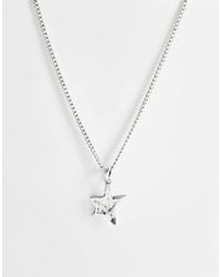 ASOS - Asymmetrical Molten Star Pendant Necklace - Lyst