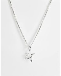 ASOS - Asymmetrical Molten Star Pendant Necklace - Lyst