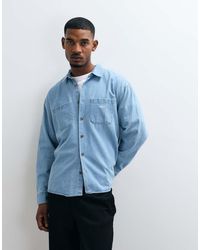 Obey - Charlie Denim Woven Long Sleeve Shirt - Lyst