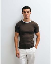 ASOS - Muscle Fit Raglan Ringer T-shirt - Lyst