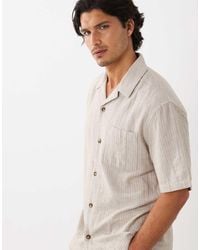 ASOS - Revere Stripe Overshirt With Patch Pocket - Lyst