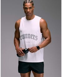 4505 - Nylon Performance Mesh Quick Dry Graphic Running Singlet - Lyst