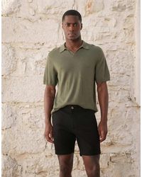 ASOS - Pantalones Cortos Chinos Negros De Largo Medio Y Corte Pitillo De - Lyst