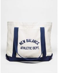 New Balance - Tote bag en toile - bleu marine - Lyst