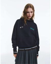 Pull&Bear - – kapuzenpullover mit stern-schriftzug - Lyst