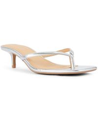 SEQWL - Open Toe Slip-On Kitten Heel Sandals - Lyst