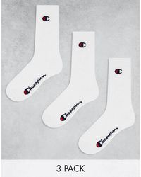 Champion - 3 Pack Crew Socks - Lyst