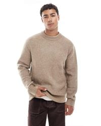 Jack & Jones - Jersey Beis Extragrande De Canalé Grueso De -Neutro - Lyst