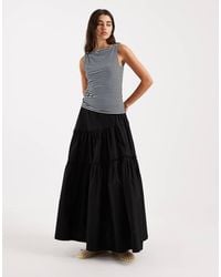 ASOS - Asymmetric Tiered Boho Maxi Skirt - Lyst