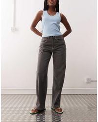 Vans - Pantalones Negros Con Bajo Ancho Y 5 Bolsillos Sirelle De - Lyst