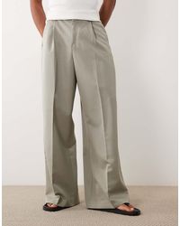 ASOS - Smart Pleated Loose Leg Trousers - Lyst
