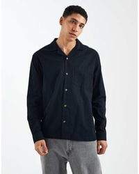 ASOS - Co-ord Relaxed Revere Shirt With Linen - Lyst