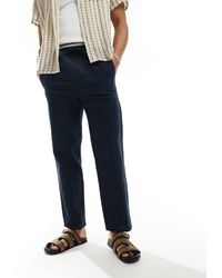 Only & Sons - Linen Mix Loose Fit Trousers - Lyst