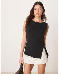 Abercrombie & Fitch - Asymmetric Knit Tank Top - Lyst