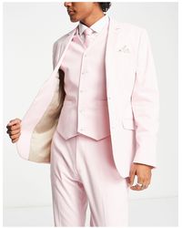 ASOS Skinny Suit Jacket in Natural for Men | Lyst