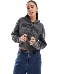 Tommy Hilfiger - Felpa Con Cappuccio Taglio Corto Slavato Con Logo - Lyst