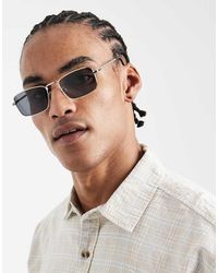 Jack & Jones - Square Metal Frame Sunglasses - Lyst