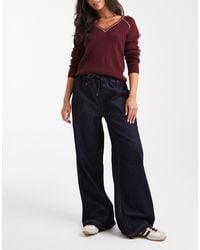 ASOS - jogger Style Pull On Wide Leg Jean - Lyst