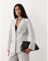 Y.A.S - Oversized Tortoise Button Tailored Blazer Co-ord - Lyst