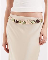 ASOS - Resin Stone Set Chain Belt - Lyst