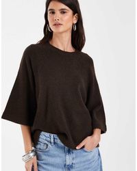 ONLY - Boxy Knit T-shirt - Lyst