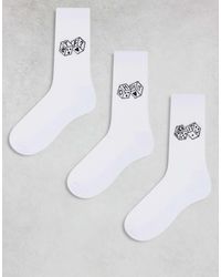 ASOS - 3 Pack Socks With Dice Embroidery - Lyst
