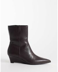 SEQWL - Lumiere Refined Wedge Heel Ankle Boots - Lyst