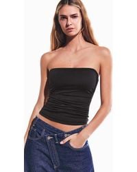 Bershka - Ruched Bandeau Top - Lyst