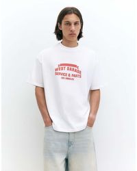 Pull&Bear - Recht T-Shirt Met West Garage-Print - Lyst