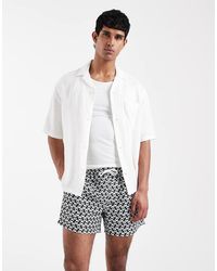 New Look - Mid Length Swim Shorts - Lyst