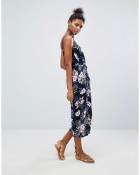 hollister floral jumpsuit