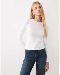 Abercrombie & Fitch - Long Sleeve V Neck Top - Lyst