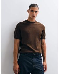 ASOS - Essential Relaxed Fine-knit Crew-neck T-shirt - Lyst