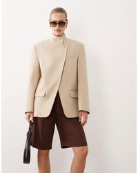 ASOS - Funnel Neck Wrap Blazer - Lyst
