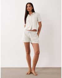 Wednesday's Girl - Wednesdays Girl Short Sleeve Brunch Treats Shirt And Short Pajama Set - Lyst