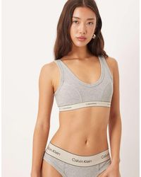 Calvin Klein - Heritage Cotton Lightly Lined Triangle Bra - Lyst