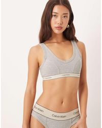 Calvin Klein - Heritage Cotton Lightly Lined Triangle Bra - Lyst