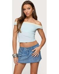 Edikted - Strada Contrast Off Shoulder Top - Lyst