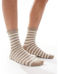 Vero Moda - Glitter Socks With Frill Edge - Lyst