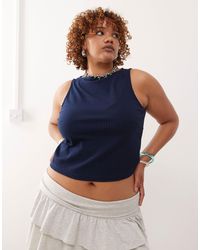 Collusion - Plus Slash Neck Ribbed Vest - Lyst