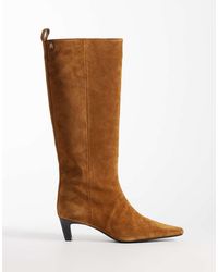 Tommy Hilfiger - Piper Real Suede Heeled High Boots - Lyst